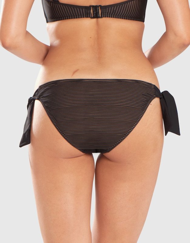 Curvy Kate Swimwear Onyx Fold Over Bikini Brief/Bottoms Black Stripe